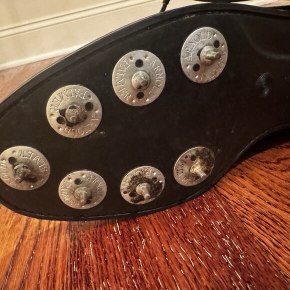 Vintage Arnold Palmer Men's 8 M Eaton Golf Shoe Brown with Kiltie w/ Spikes USA - Picture 14 of 16